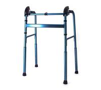 Andador para ancianos, Rollator Mobility Walker, Marco for caminar plegable caminante ligero Aluminio Aluminio Altura ajustable Rollator de 360 grados Padena de pie giratorio