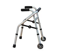Andador para ancianos, Rollator Mobility Walker, Rollator de aleación de luminio con rueda Ayuda de caminantes de ruedas plegables for niños muletas discapacitadas, altura ajustable 52-62 cm