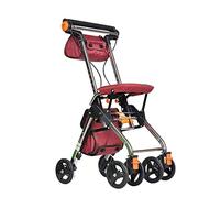 Andador para ancianos, Rollator Mobility Walker, Rollator Walker con asiento, 4 ruedas Ayudas for caminar portátiles plegables, sistema de doble freno de caminante rodante médico, utilizado for person