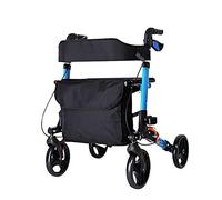 Andador para ancianos, Rollator Mobility Walker, Rollator Walker con asiento, marco de aluminio de servicio pesado, caminante de ruedas for personas mayores adultos, altura ajustable portátil ligera