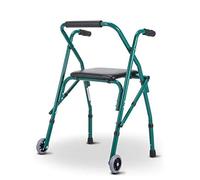 Andador para ancianos, Rollator Mobility Walker, Rollator Walker con asiento y ruedas, asistencia portátil de personas mayores plegables portátiles, for la casa al aire libre(Color:Green)