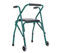 Andador para ancianos, Rollator Mobility Walker, Seniors Rollator Walkers for adultos, Walker de altura ajustable ligera, Ayuda de movilidad progresiva de aluminio plegable(Color:Green)