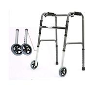 Andador para ancianos, Rollator Mobility Walker, Walker de ancianos geriátricos plegables con 2 ruedas, rodillos rodantes de altura ajustable Ayuda de movilidad Marco de caminata Muleta