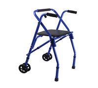 Andador para ancianos, Rollator Mobility Walker, Walker, se puede doblar, carro portátil y portátil, carrito de compras de viajes, aleación de aluminio, capacidad de carga máxima 210 libras