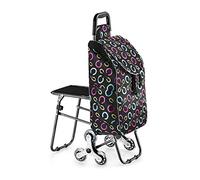 Andador para ancianos Rollator Walkers Rollator Walker Carrito de Compras portátil con Asiento para Descanso, Subir escaleras Trolley, Trolley, Ligero y portátil