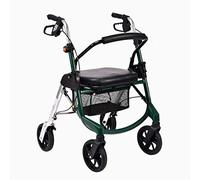 Andador para ancianos Rueda motriz Ayuda para caminar Altura ajustable, Postura vertical Andador con ruedas, Aluminio súper liviano, Movilidad Andador con ruedas portátil con 4 ruedas para personas ma