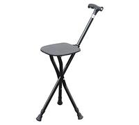 Andador para Ancianos,Walker - Bastón para personas mayores, taburete con luces, hombre mayor con muleta plegable, silla telescópica ligera