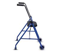 Andador para Caminar Ajustable con Ruedas de 4" Andador liviano, Plegable, con Ruedas y Altura Ajustable, Que Ahorra Espacio, Adecuado para Adultos Mayores, Azul