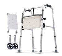 Andador para caminar Andador plegable compacto Andador de ayuda para la movilidad, altura ajustable, andador médico con agarre cómodo, ideal para personas mayores discapacitadas, F (G)