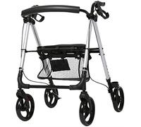 Andador para caminar con andador, ayudas para la movilidad compactas y plegables con bolsa de asiento y transporte con ruedas, bastón para personas mayores con discapacidad, doble comodidad
