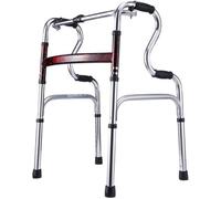 Andador para caminar de aleación de aluminio, con 2 ruedas, andador auxiliar, varios estilos opcionales, a (B)