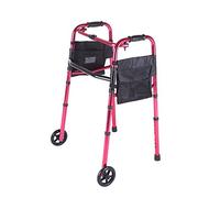 Andador para caminar de aleación de aluminio con ayuda para caminar, andador asistido con 2 ruedas
