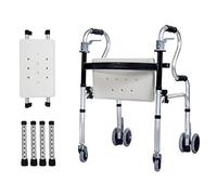 Andador para caminar de aleación de aluminio con ayuda para caminar, andador asistido con asiento de 2/4 ruedas, varios estilos opcionales, C (C)