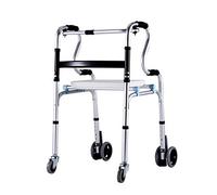 Andador para caminar de aleación de aluminio con ayuda para caminar, andador asistido con asiento de 4 ruedas, a (a)