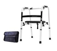 Andador para caminar de aleación de aluminio con ayuda para caminar, andador auxiliar con cojín de 2 ruedas, una variedad de estilos disponibles, B (a)