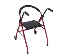 Andador para caminar de aleación de aluminio con ayuda para caminar, andador auxiliar plegable con 2 ruedas