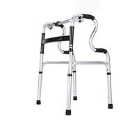 Andador para caminar de aleación de aluminio, instrumentos médicos con ayuda para caminar, andador asistido con asiento de 2 ruedas, B (a)