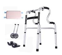 Andador para caminar de aleación de aluminio, instrumentos médicos con ayuda para caminar, andador asistido con asiento de 2 ruedas, B (D)