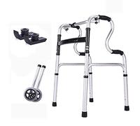 Andador para caminar de aleación de aluminio para instrumentos médicos con ayuda para caminar, andador asistido con asiento de 2 ruedas, B (B)