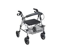 Andador para caminar, silla de ruedas liviana, ayuda para la movilidad, andador con ruedas, andador de movilidad, andador plegable y liviano con asiento, 4 ruedas, aleación de aluminio, ayuda par