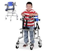Andador para niños con parálisis cerebral, altura ajustable, andador con ruedas, rehabilitación de accidentes cerebrovasculares hemiplejía, marco de pie, andadores para bebés, ayuda para caminar para