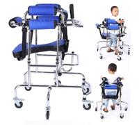 Andador para Niños con Parálisis Cerebral con Asiento, Andador Vertical Portátil para Niños con Parálisis Cerebral, Andador Móvil con 6 Ruedas, Entrenamiento de Rehabilitación