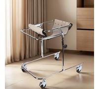 Andador para niños con parálisis cerebral, plegable, de aluminio, ligero, con ruedas, altura ajustable, andador para niños pequeños con parálisis cerebral, soporte de rehabilitación