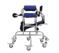 Andador para Niños Discapacitados con Parálisis Cerebral, Vertical Ajustable en Altura con Estructura de Acero Inoxidable, Rollator Móvil de 6 Ruedas