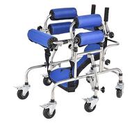 Andador para niños mayores con 6 ruedas Entrenamiento de las extremidades inferiores Soporte de prevención de vuelcos Bastón Instrumento de rehabilitación para niños Decoración fácil de montar