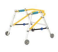Andador para niños plegable y liviano para niños pequeños con 4 ruedas, asistente de escalón de altura ajustable para niños con discapacidades o parálisis cerebral (tamaño: S) Hola