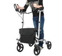 Andador para Personas Mayores Alto y Vertical con reposabrazos y Cesta de Almacenamiento, Andador para Personas Mayores de Altura Ajustable/Muleta Plegable para discapacitados, Carga 150 kg