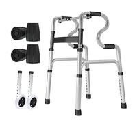 Andador para personas mayores, altura ajustable, ligero, plegable, de aluminio, ayuda a personas mayores para rehabilitación, estrella B de luz