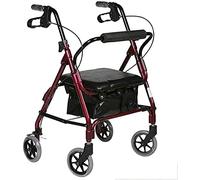 Andador para personas mayores, andador con freno ligero, plegable, asiento ajustable en altura para adultos, con piernas y pies incómodos, andadores estándar (C Beauty Comes