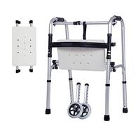 Andador para personas mayores Andador con ruedas ligero y plegable Andador de altura ajustable Andador vertical para personas mayores Andadores de interior para personas mayores Andador,F