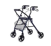 Andador para personas mayores, andador de aluminio para movilidad, soporte para caminar, ligero y plegable, marco para caminar, altura ajustable, estrella de luz