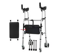 Andador para personas mayores Andador plegable con soporte para brazos, andador vertical de altura ajustable, para personas mayores discapacitadas, exterior interior,D