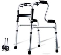 Andador para personas mayores andador plegable de aluminio ligero andador para entrenamiento de extremidades inferiores auxiliar (rueda) pequeño regalo