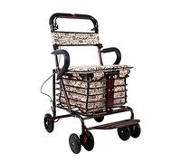 Andador para personas mayores, andador plegable de movilidad para caminar, andador de cuatro ruedas con marco para caminar para ancianos, carrito de compras con pedal, carrito de compras Beauty Comes