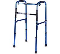 Andador para personas mayores, andador portátil antideslizante y anticaída, altura ajustable, aleación de aluminio, plegable y ligero