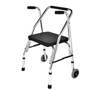 Andador para personas mayores con 2 ruedas Geriátrico Andador plegable, rodante con ruedas de altura ajustable, ayuda a la movilidad, marco para caminar, una estrella de luz