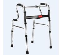 Andador para personas mayores con ajuste de altura, andador plegable de aleación de aluminio de cuatro patas para adultos mayores, soporta hasta 330 libras (A)