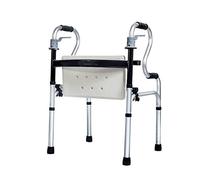 Andador para personas mayores con andador, andador portátil liviano, andador con ruedas estándar para adultos, bastón ligero plegable de aluminio, andador con andador de bastón para anciano, ayuda pa