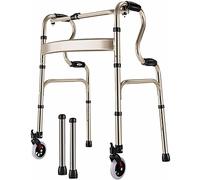 Andador para personas mayores con ayuda para caminar, andador de pie, ligero, altura ajustable, asistencia para caminar, andador plegable 2 en 1, ayuda para caminar para discapacitados, anda