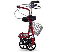 Andador para personas mayores con ruedas, andador ligero, ayuda para la movilidad, carrito de paseo, scooter plegable con asiento y cesta, 4 ruedas para personas mayores, el doble de comodidad