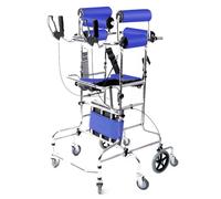 Andador para personas Mayores, Postura De Pie Andador Rodante con Armazón De Soporte Axilar, Andador Médico con Altura Ajustable, Andador Vertical Rodante