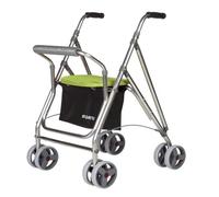 Andador para personas mayores | Rollator de aluminio con asiento | Andador de aluminio plegable | Color pistacho