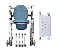 Andador para personas mayores, silla de inodoro de aleación de aluminio, equipo de rehabilitación, andador plegable (con rueda/con placa de asiento)