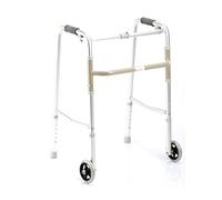 Andador para silla de ruedas, andador de aluminio que se estira, andador viejo, andador retráctil, plegable, portátil, bastón de cuatro patas con ruedas, bastón antideslizante con regalo favorito del