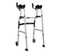 Andador para silla de ruedas, andador de cuatro patas, ligero, plegable, entrenamiento de miembros inferiores, andador para personas mayores, andador de aluminio para el hogar, bastón antideslizante
