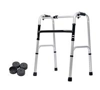 Andador para silla de ruedas, andador para ancianos, ligero, plegable, con ruedas, con bastón de cuatro patas, bastón auxiliar antideslizante con color: sin polea (viene la belleza de tirar)